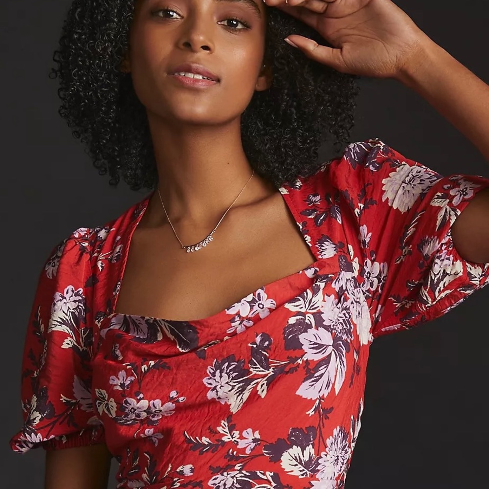 Anthropologie Maeve Puff-Sleeve Dress - Picture 5 of 16
